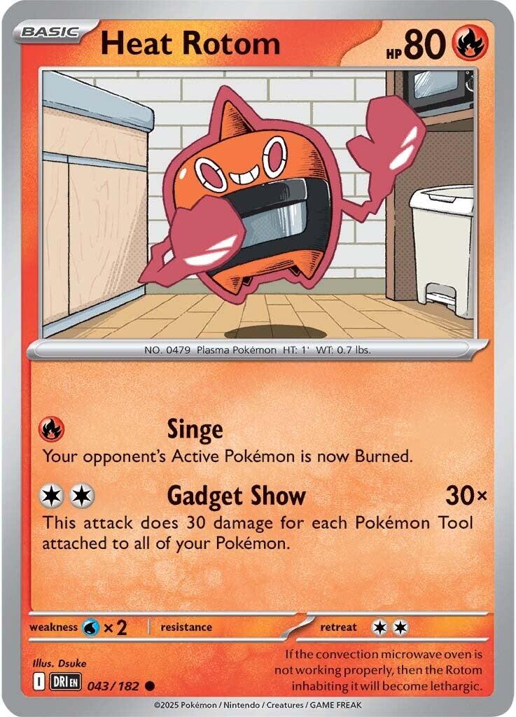 Heat Rotom (043/182) [Scarlet & Violet: Destined Rivals] | Rock City Comics