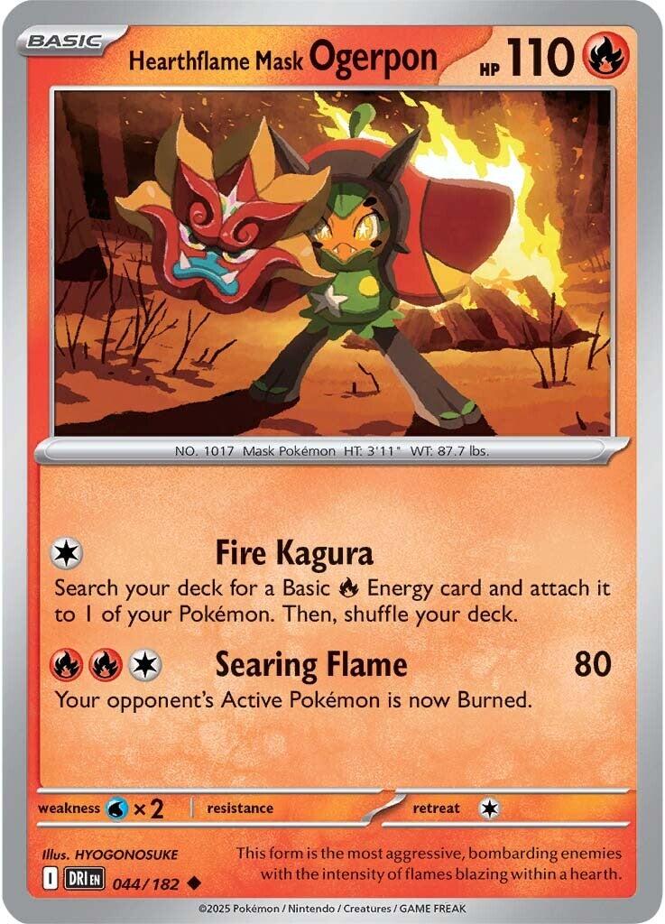 Hearthflame Mask Ogerpon (044/182) [Scarlet & Violet: Destined Rivals] | Rock City Comics