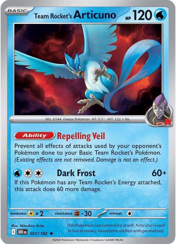 Team Rocket's Articuno (051/182) [Scarlet & Violet: Destined Rivals] | Rock City Comics