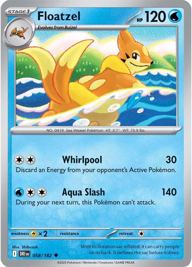 Floatzel (058/182) [Scarlet & Violet: Destined Rivals] | Rock City Comics