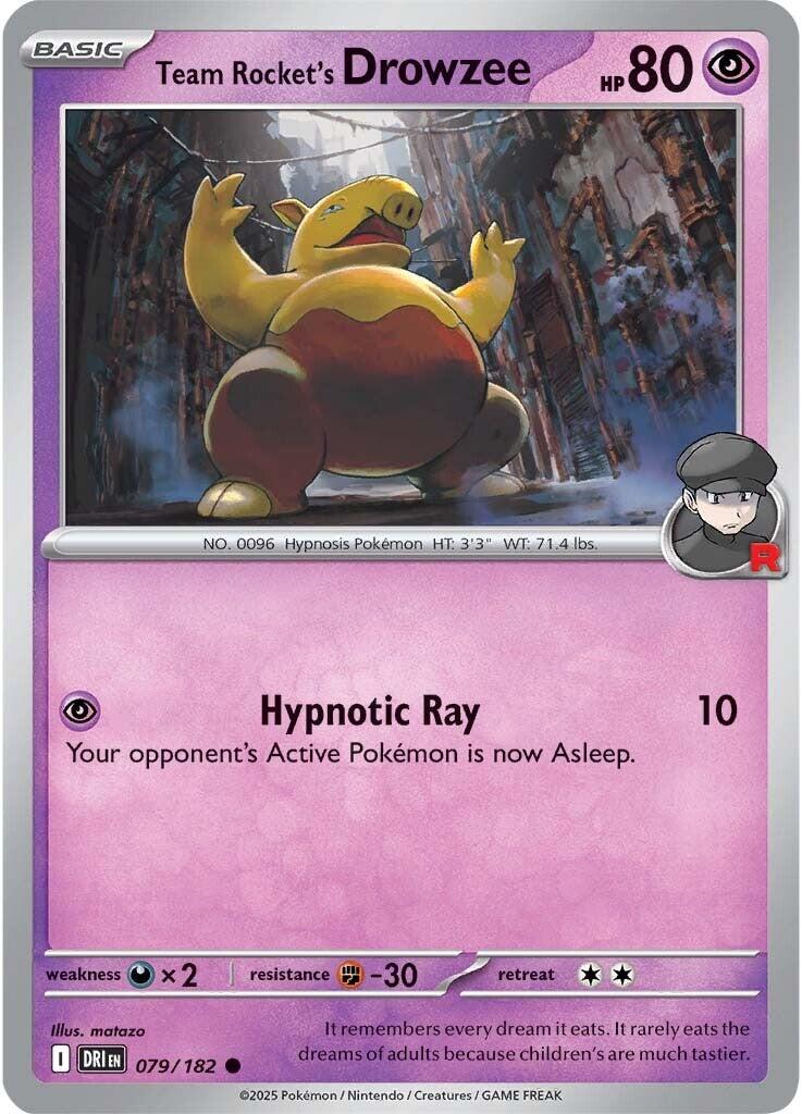 Team Rocket's Drowzee (079/182) [Scarlet & Violet: Destined Rivals] | Rock City Comics