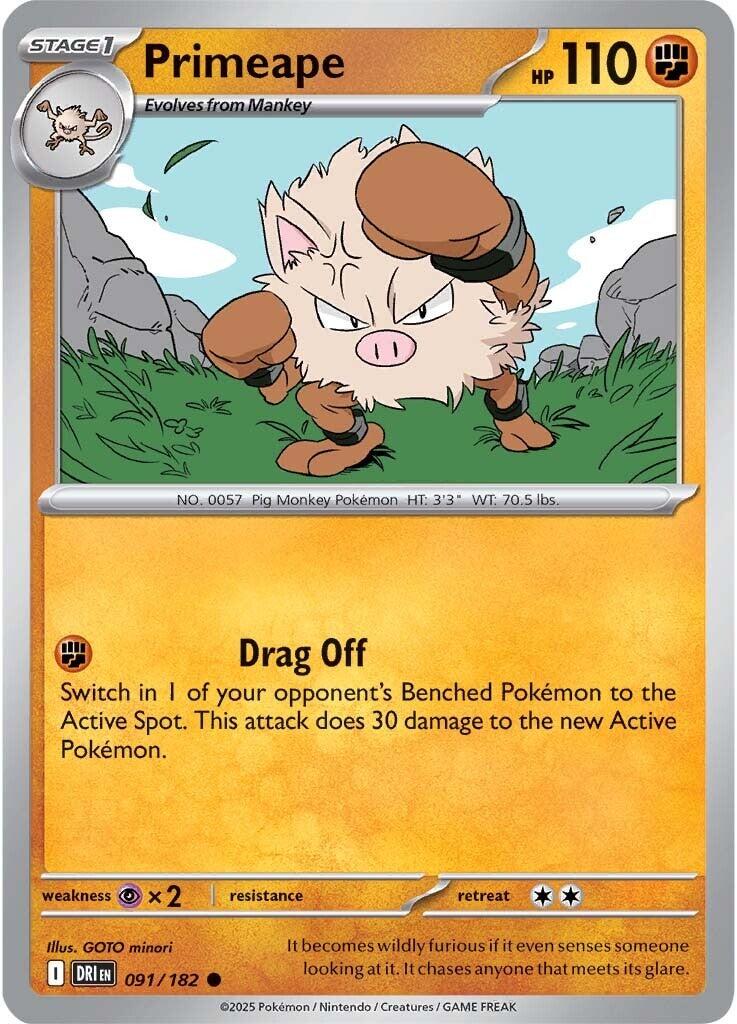 Primeape (091/182) [Scarlet & Violet: Destined Rivals] | Rock City Comics