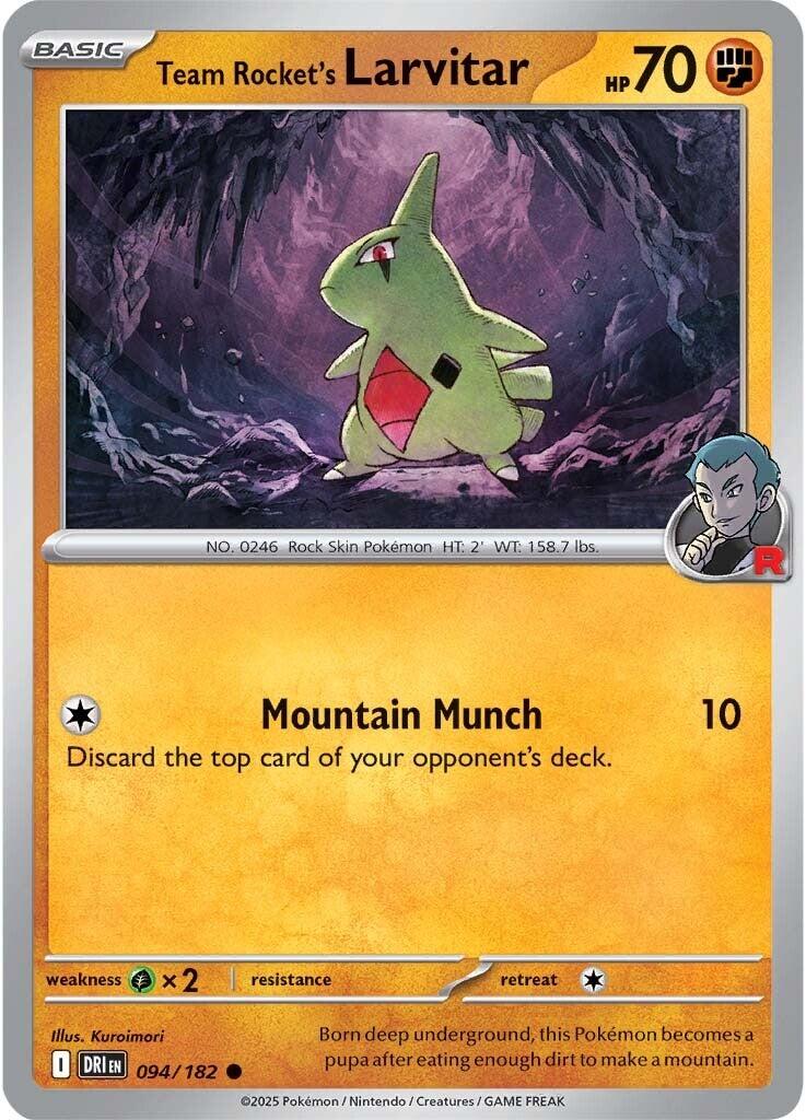 Team Rocket's Larvitar (094/182) [Scarlet & Violet: Destined Rivals] | Rock City Comics