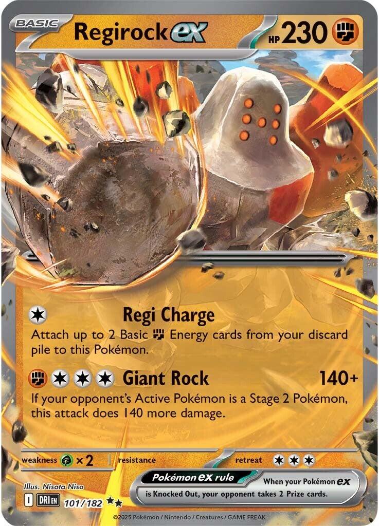 Regirock ex (101/182) [Scarlet & Violet: Destined Rivals] | Rock City Comics