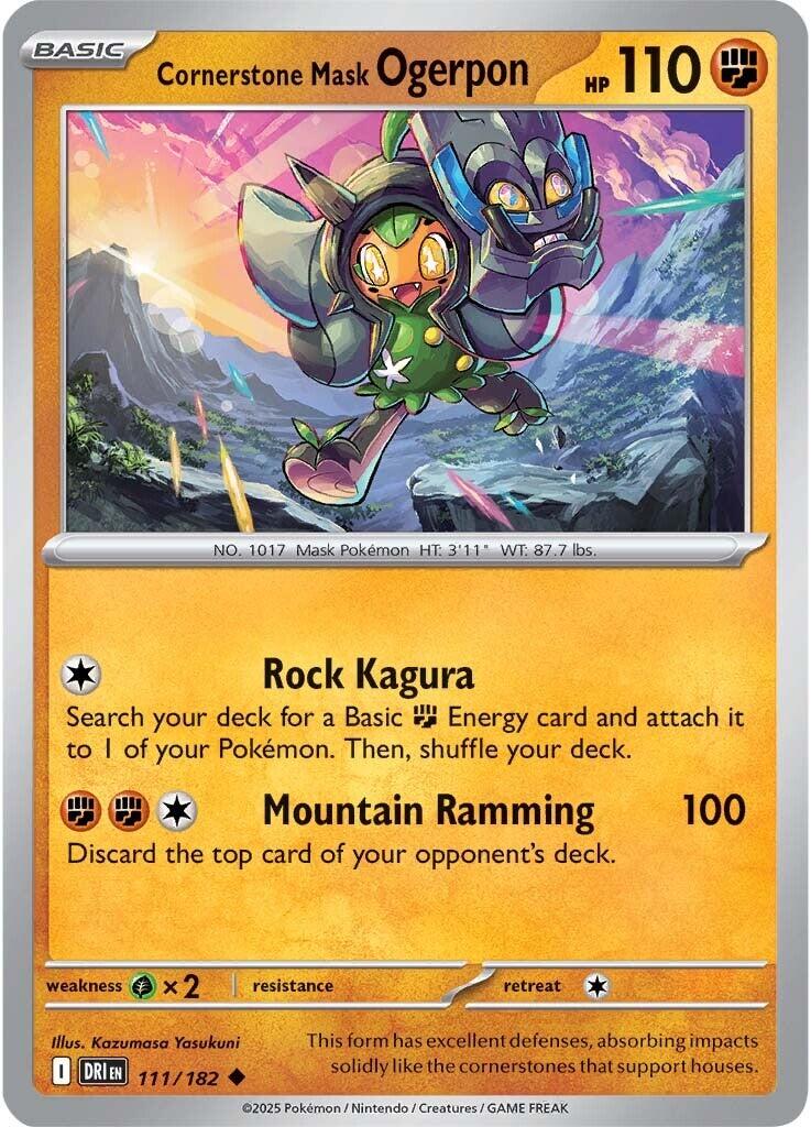 Cornerstone Mask Ogerpon (111/182) [Scarlet & Violet: Destined Rivals] | Rock City Comics
