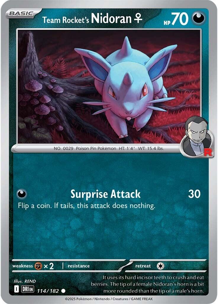 Team Rocket's Nidoran (114/182) [Scarlet & Violet: Destined Rivals] | Rock City Comics