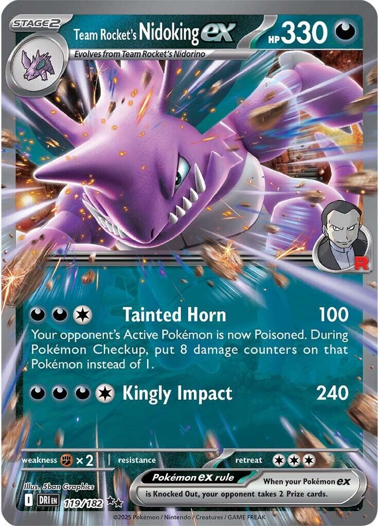Team Rocket's Nidoking ex (119/182) [Scarlet & Violet: Destined Rivals] | Rock City Comics