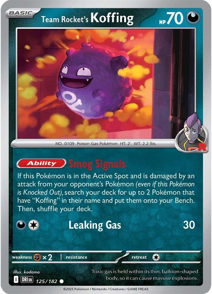 Team Rocket's Koffing (125/182) [Scarlet & Violet: Destined Rivals] | Rock City Comics