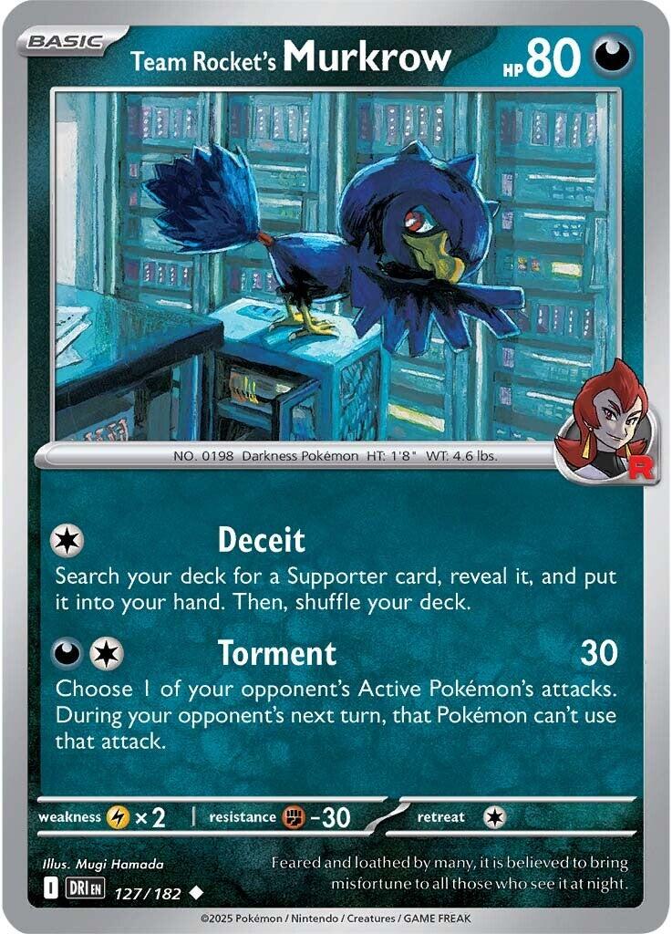 Team Rocket's Murkrow (127/182) [Scarlet & Violet: Destined Rivals] | Rock City Comics