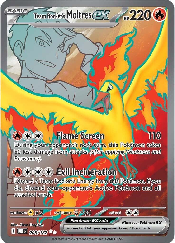 Team Rocket's Moltres ex (208/182) [Scarlet & Violet: Destined Rivals] | Rock City Comics