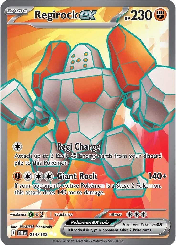 Regirock ex (214/182) [Scarlet & Violet: Destined Rivals] | Rock City Comics