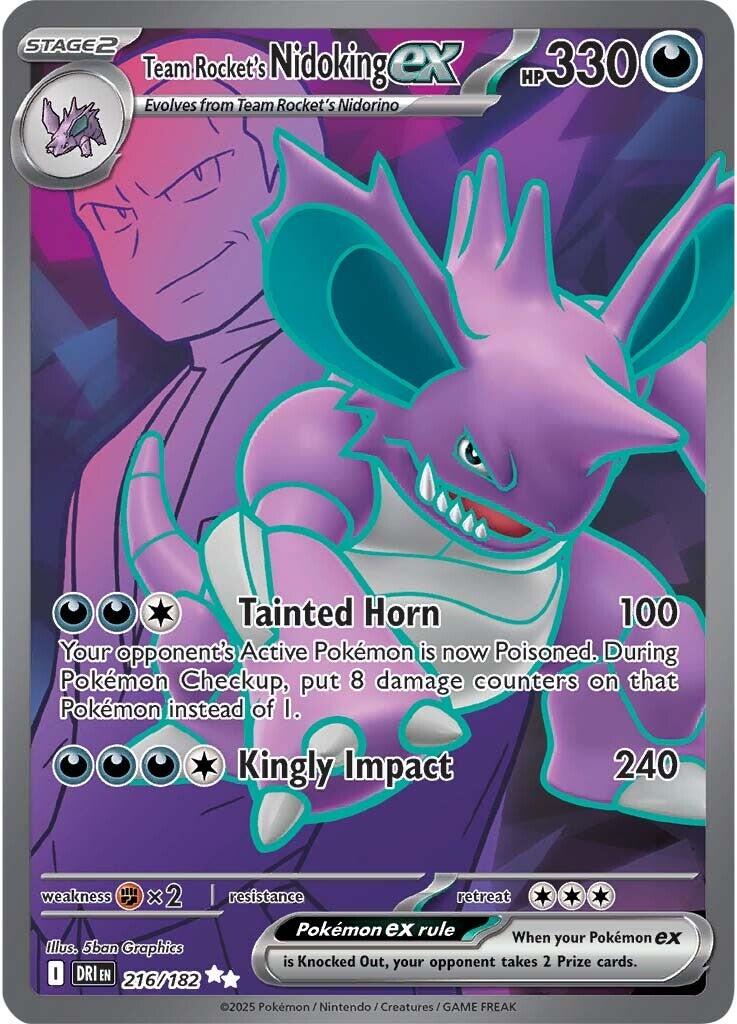 Team Rocket's Nidoking ex (216/182) [Scarlet & Violet: Destined Rivals] | Rock City Comics