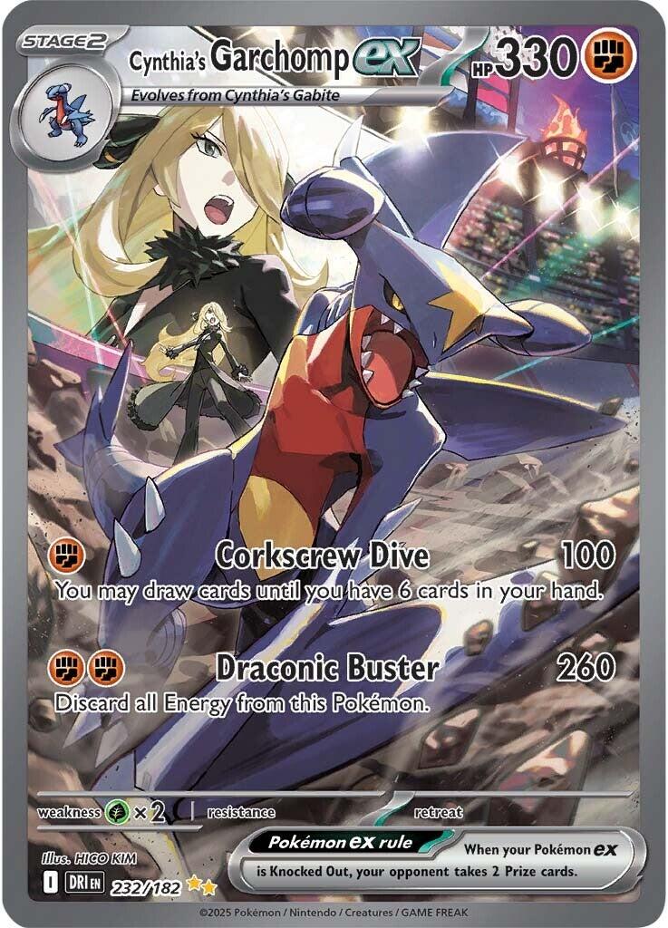 Cynthia's Garchomp ex (232/182) [Scarlet & Violet: Destined Rivals] | Rock City Comics