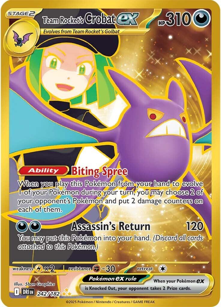 Team Rocket's Crobat ex (242/182) [Scarlet & Violet: Destined Rivals] | Rock City Comics