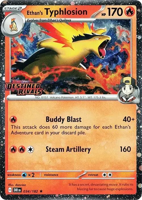 Ethan's Typhlosion (034/182) (Destined Rivals Stamp) [Scarlet & Violet: Destined Rivals] | Rock City Comics
