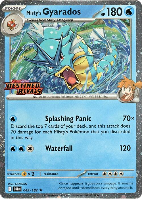 Misty's Gyarados (049/182) (Destined Rivals Stamp) [Scarlet & Violet: Destined Rivals] | Rock City Comics