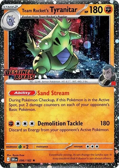 Team Rocket's Tyranitar (096/182) (Destined Rivals Stamp) [Scarlet & Violet: Destined Rivals] | Rock City Comics