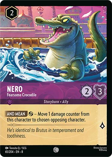 Nero - Fearsome Crocodile (Cold Foil) (65/204) [Reign of Jafar] | Rock City Comics