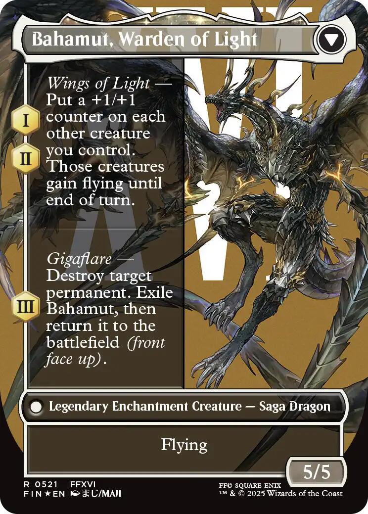 Dion, Bahamut's Dominant // Bahamut, Warden of Light (Borderless) (Surge Foil) [FINAL FANTASY] | Rock City Comics