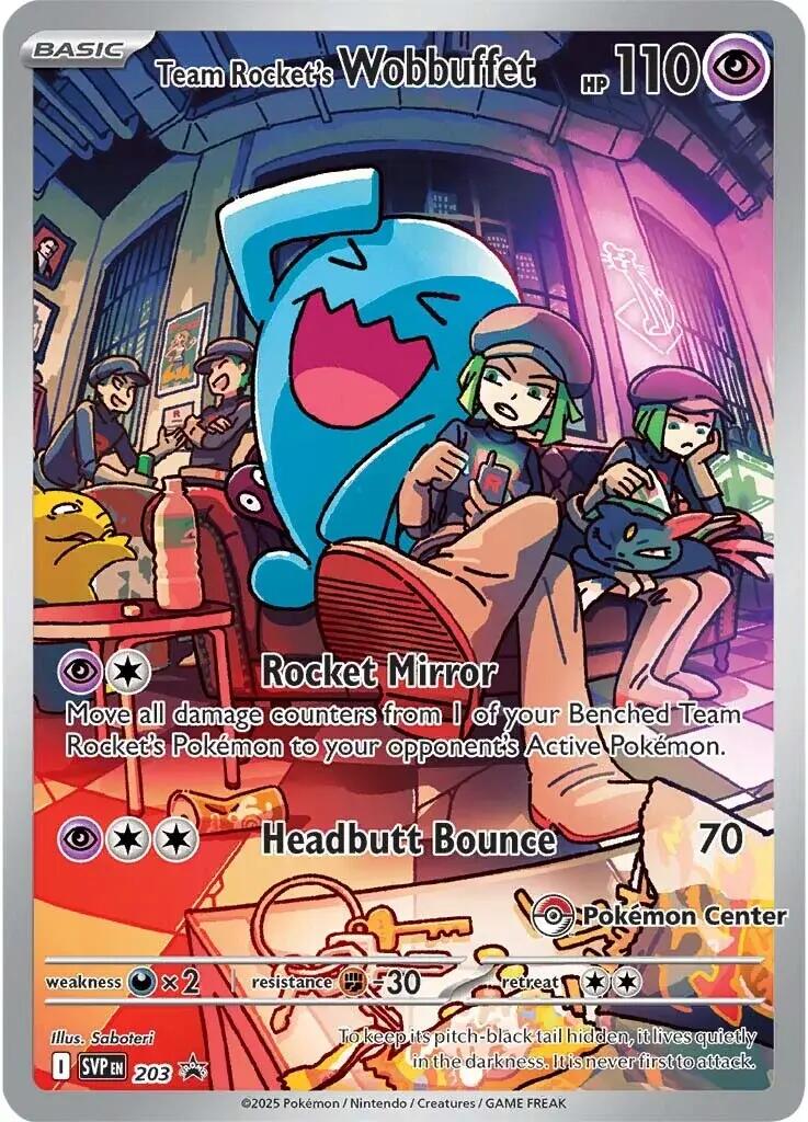 Team Rocket's Wobbuffet (203) (Pokemon Center Exclusive) [Scarlet & Violet: Black Star Promos] | Rock City Comics