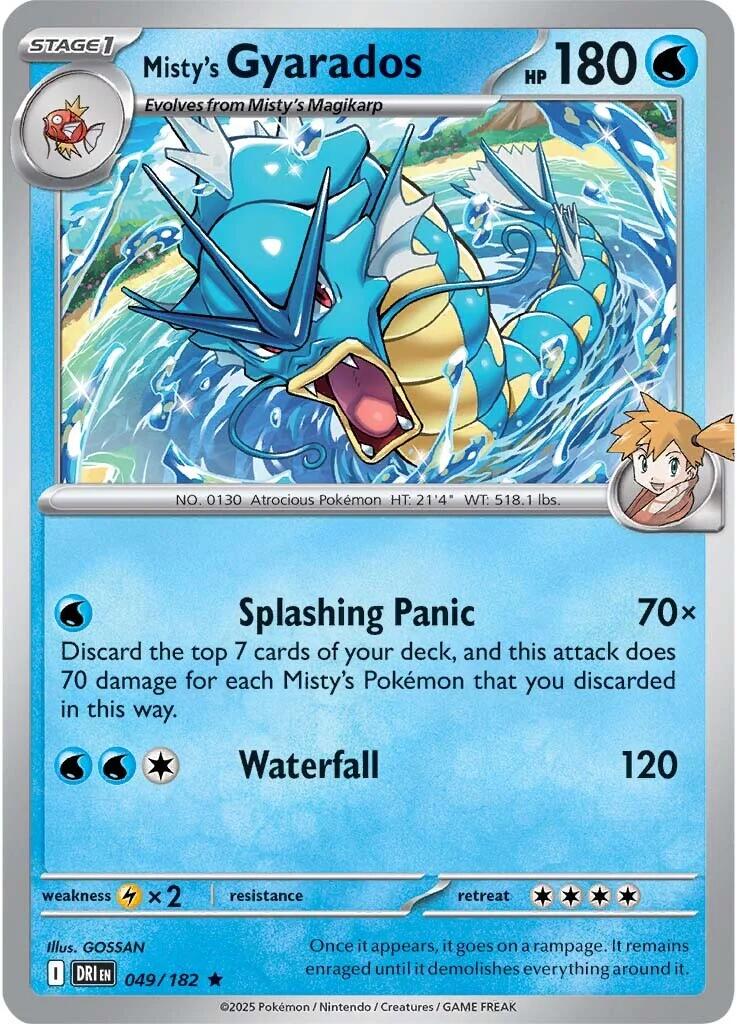 Misty's Gyarados (049/182) (Deck Exclusive) [Scarlet & Violet: Destined Rivals] | Rock City Comics