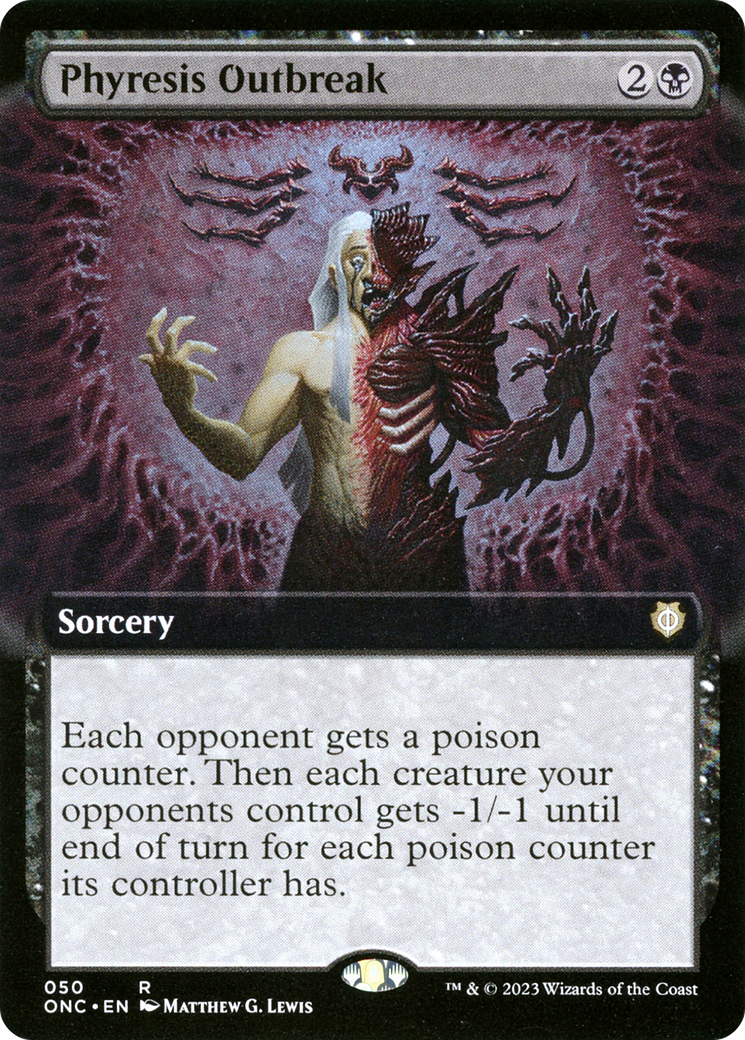 Phyresis Outbreak (Extended Art) [Phyrexia: All Will Be One Commander] | Rock City Comics