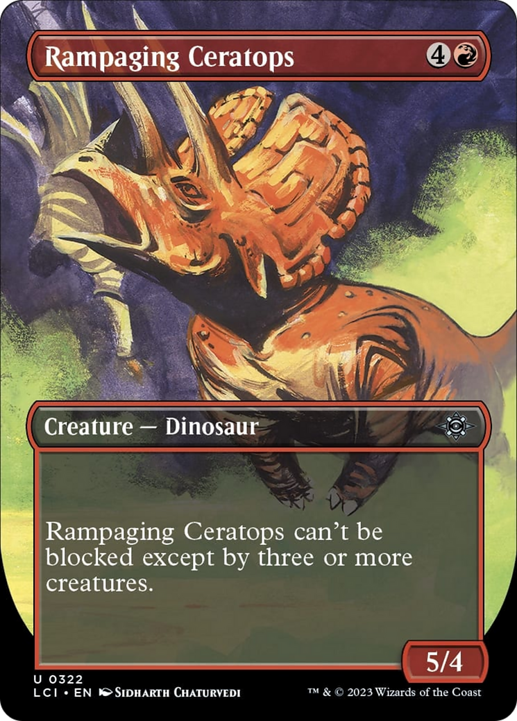 Rampaging Ceratops (Borderless) [The Lost Caverns of Ixalan] | Rock City Comics