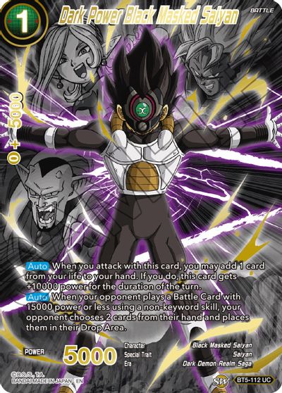 Dark Power Black Masked Saiyan (Alternate Art) (BT5-112) [Special Anniversary Set 2021] | Rock City Comics