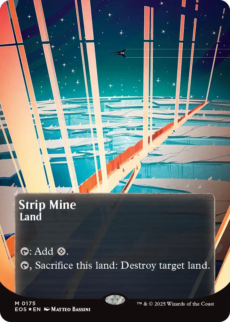 Strip Mine (0175) (Borderless) (Galaxy Foil) [Edge of Eternities: Stellar Sights] | Rock City Comics