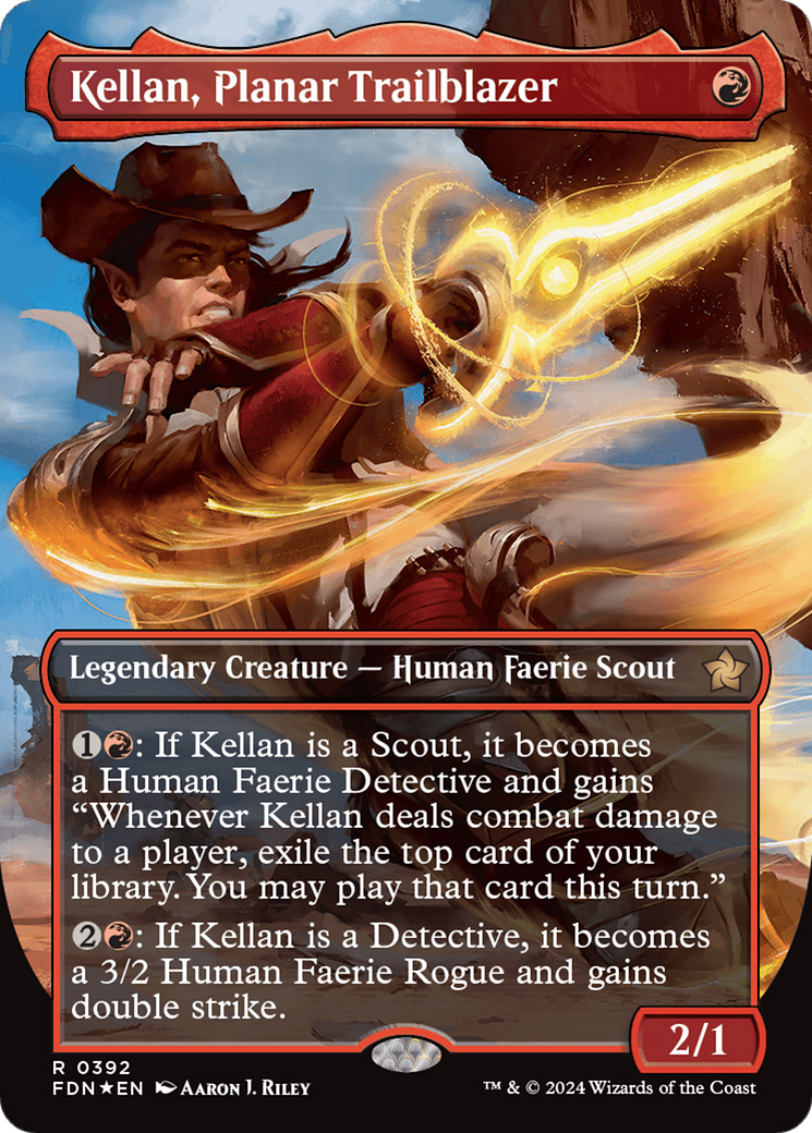 Kellan, Planar Trailblazer (Borderless) (Mana Foil) [Foundations] | Rock City Comics