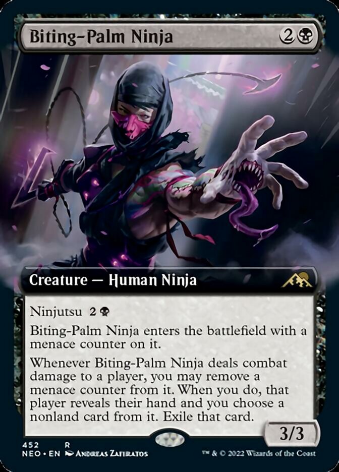 Biting-Palm Ninja (Extended Art) [Kamigawa: Neon Dynasty] | Rock City Comics