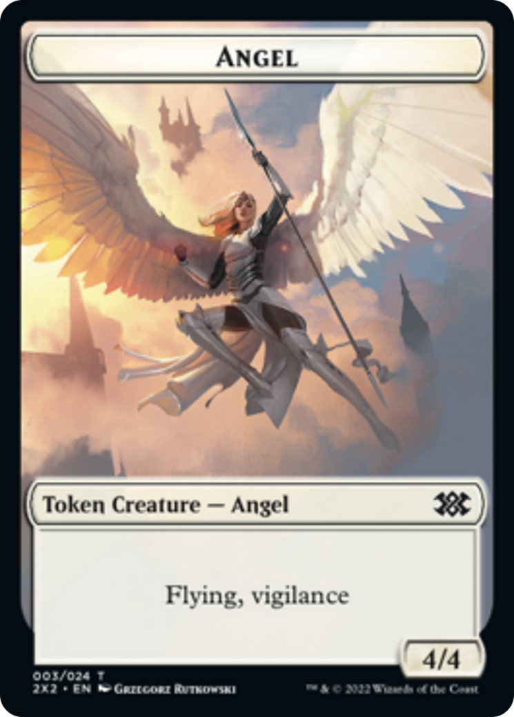 Elemental // Angel Double-Sided Token [Double Masters 2022 Tokens] | Rock City Comics