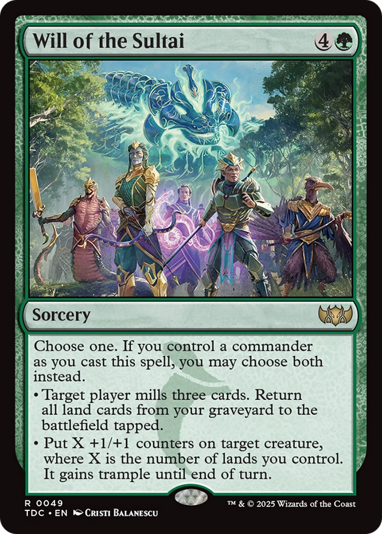 Will of the Sultai [Tarkir: Dragonstorm Commander] | Rock City Comics