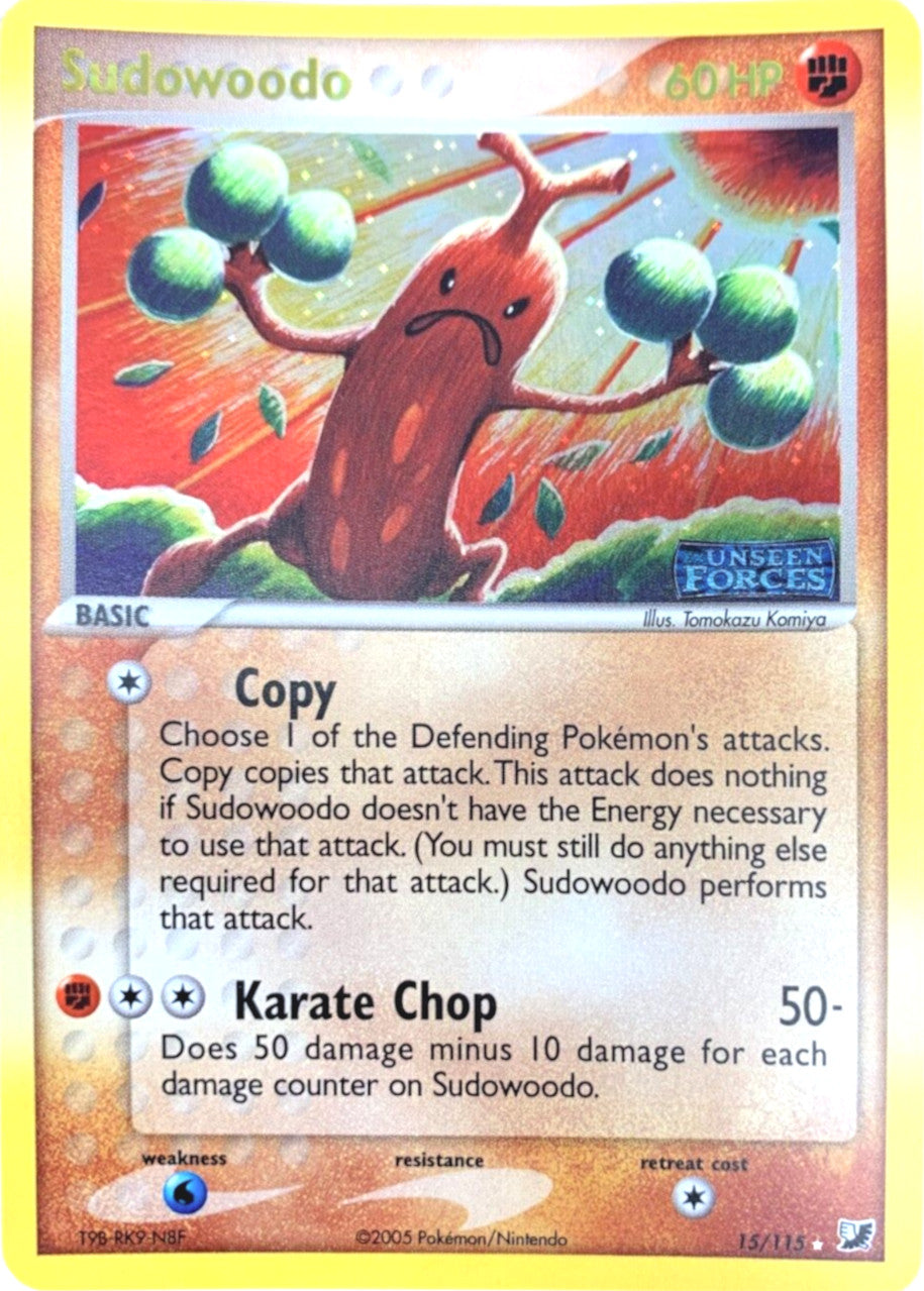 Sudowoodo (15/115) (Stamped) [EX: Unseen Forces] | Rock City Comics