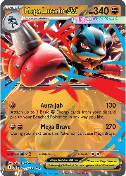 Mega Lucario ex (077/132) [Mega Evolution: Base Set] | Rock City Comics