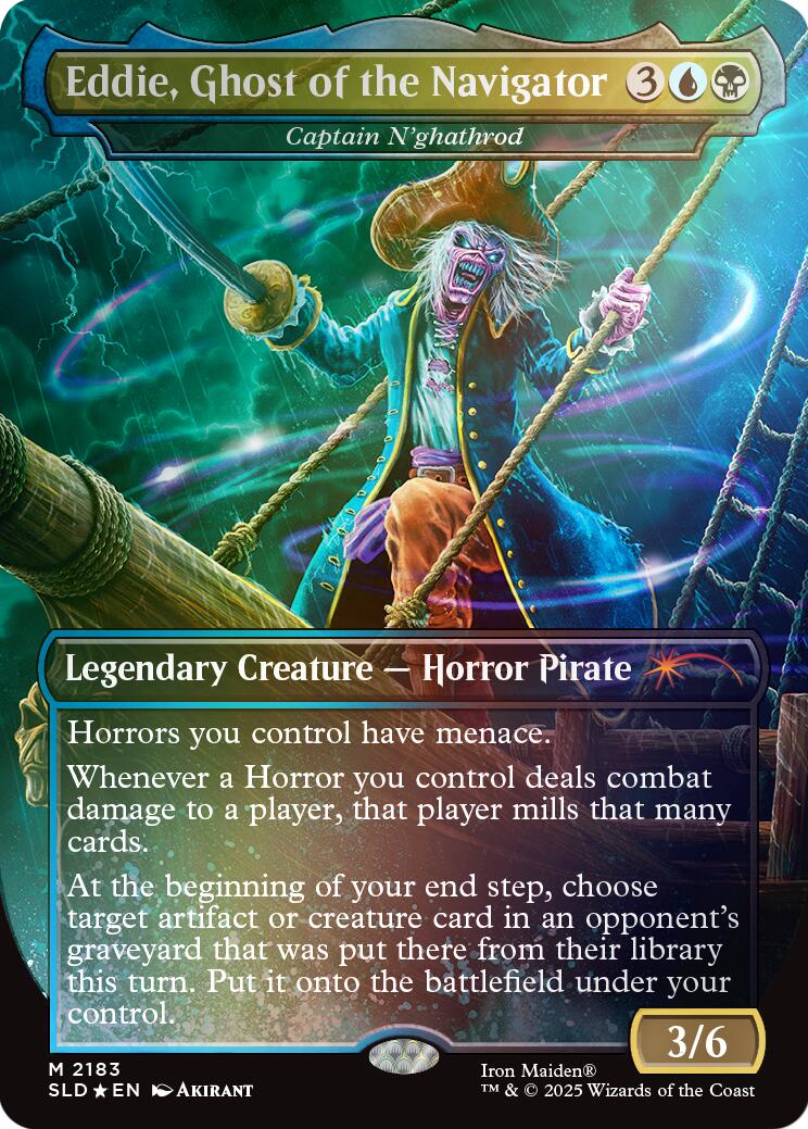 Eddie, Ghost of the Navigator - Captain N'ghathrod (Rainbow Foil) [Secret Lair Drop Series] | Rock City Comics