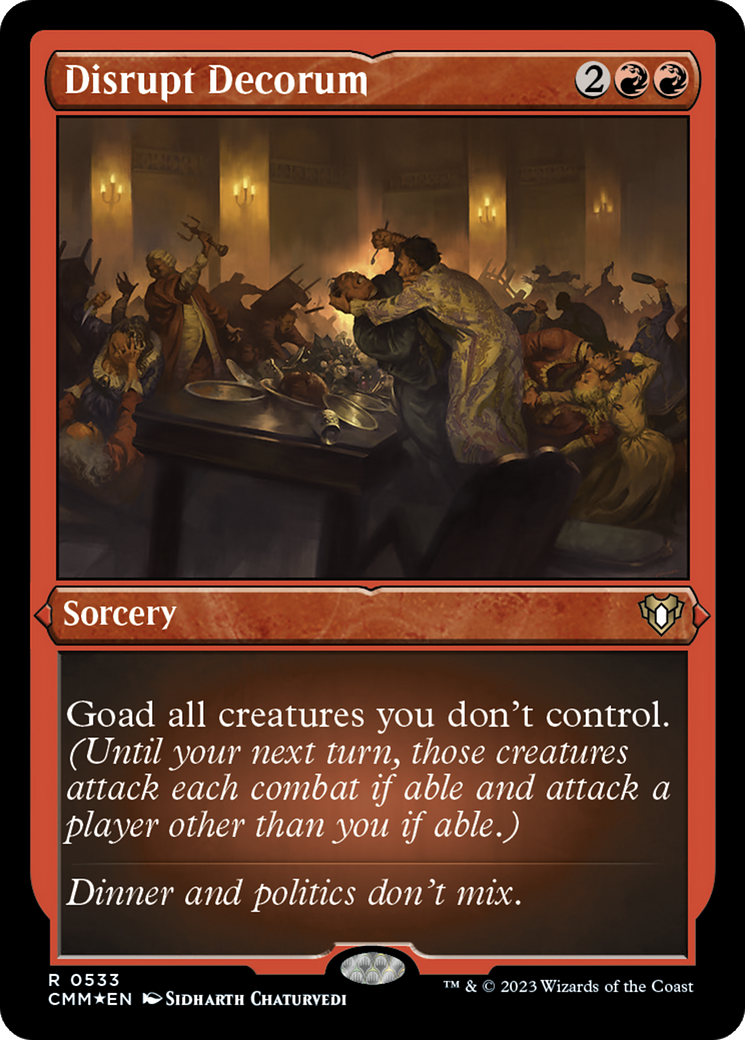 Disrupt Decorum (Foil Etched) [Commander Masters] | Rock City Comics