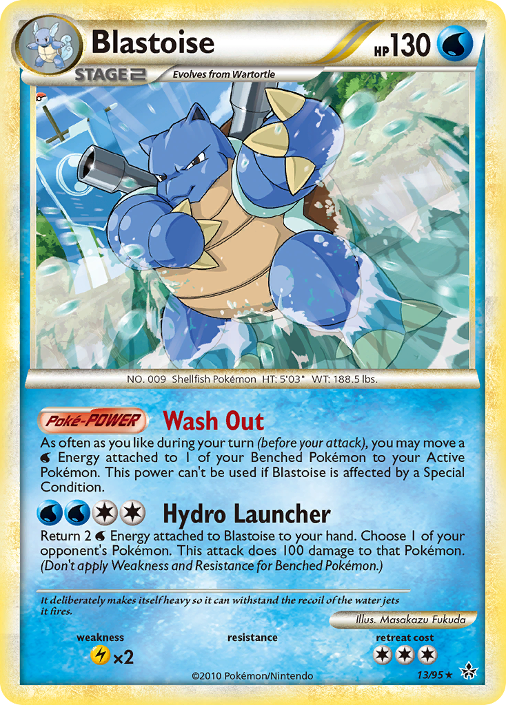 Blastoise (13/95) [HeartGold & SoulSilver: Unleashed] | Rock City Comics