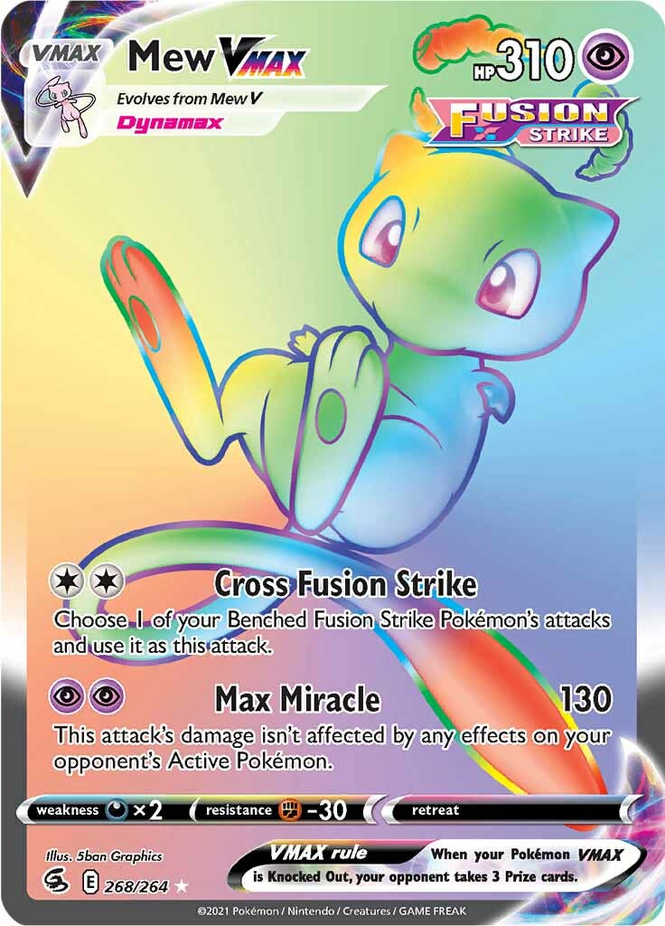 Mew VMAX (268/264) [Sword & Shield: Fusion Strike] | Rock City Comics