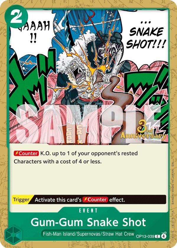 Gum-Gum Snake Shot [Carrying On His Will: 3rd Anniversary Tournament Cards] | Rock City Comics