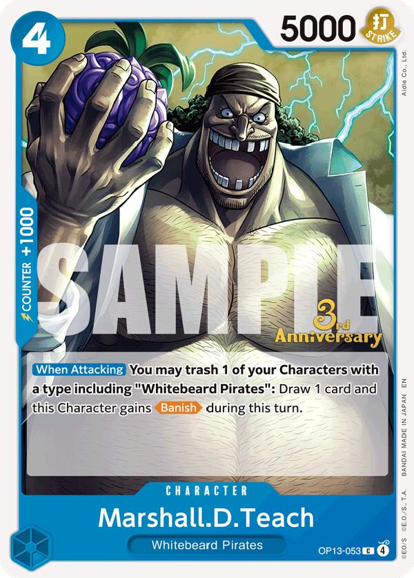 Marshall.D.Teach [Carrying On His Will: 3rd Anniversary Tournament Cards] | Rock City Comics