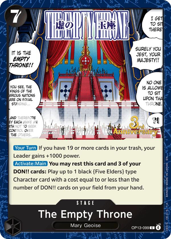 The Empty Throne [Carrying On His Will: 3rd Anniversary Tournament Cards] | Rock City Comics