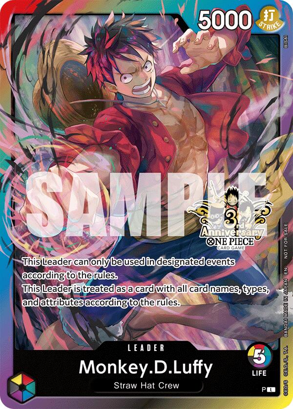 Monkey.D.Luffy (3rd Anniversary Tournament 3 Brothers Pack) [Carrying On His Will: 3rd Anniversary Tournament Cards] | Rock City Comics