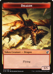 Heart-Piercer Manticore // Dragon Double-Sided Token [Commander 2019 Tokens] | Rock City Comics