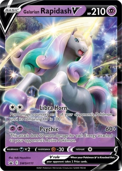 Galarian Rapidash V (SWSH111) (Jumbo Card) [Sword & Shield: Black Star Promos] | Rock City Comics