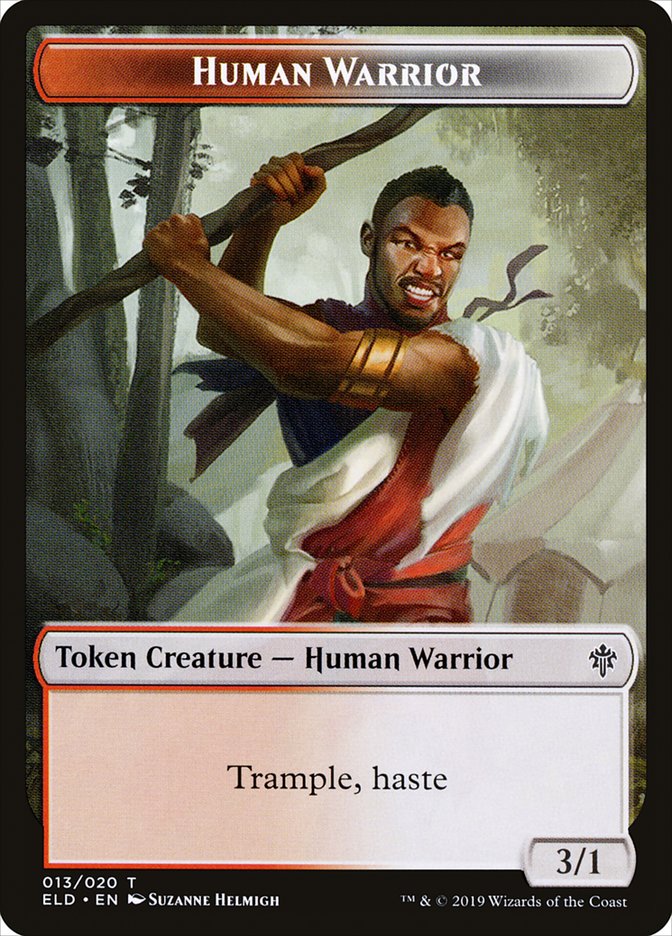 Human Warrior Token [Throne of Eldraine Tokens] | Rock City Comics