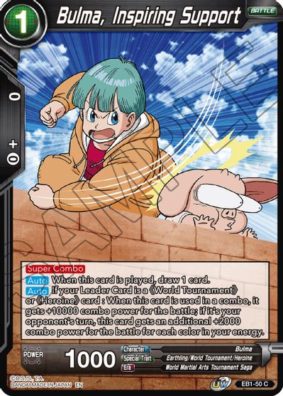 Bulma, Inspiring Support (EB1-50) [Battle Evolution Booster] | Rock City Comics