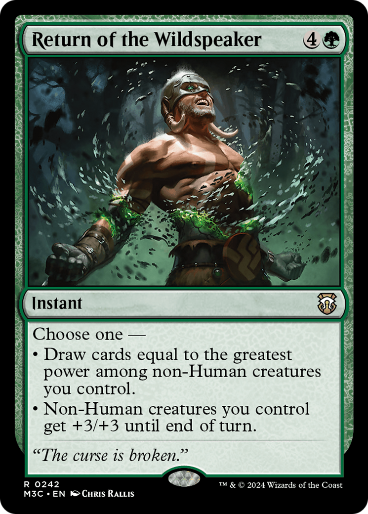 Return of the Wildspeaker (Ripple Foil) [Modern Horizons 3 Commander] | Rock City Comics
