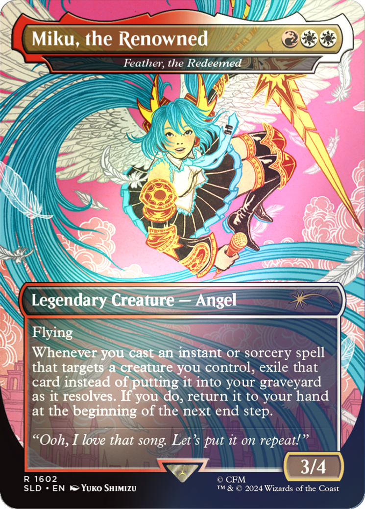 Miku, the Renowned - Feather, the Redeemed (Rainbow Foil) [Secret Lair Drop Series] | Rock City Comics