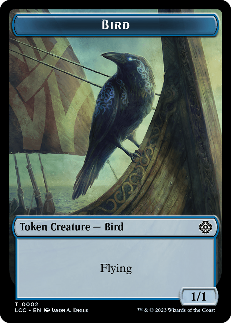 Bird // Merfolk (0003) Double-Sided Token [The Lost Caverns of Ixalan Commander Tokens] | Rock City Comics